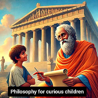 "philosophy explained to curious children" (cover of the book)'