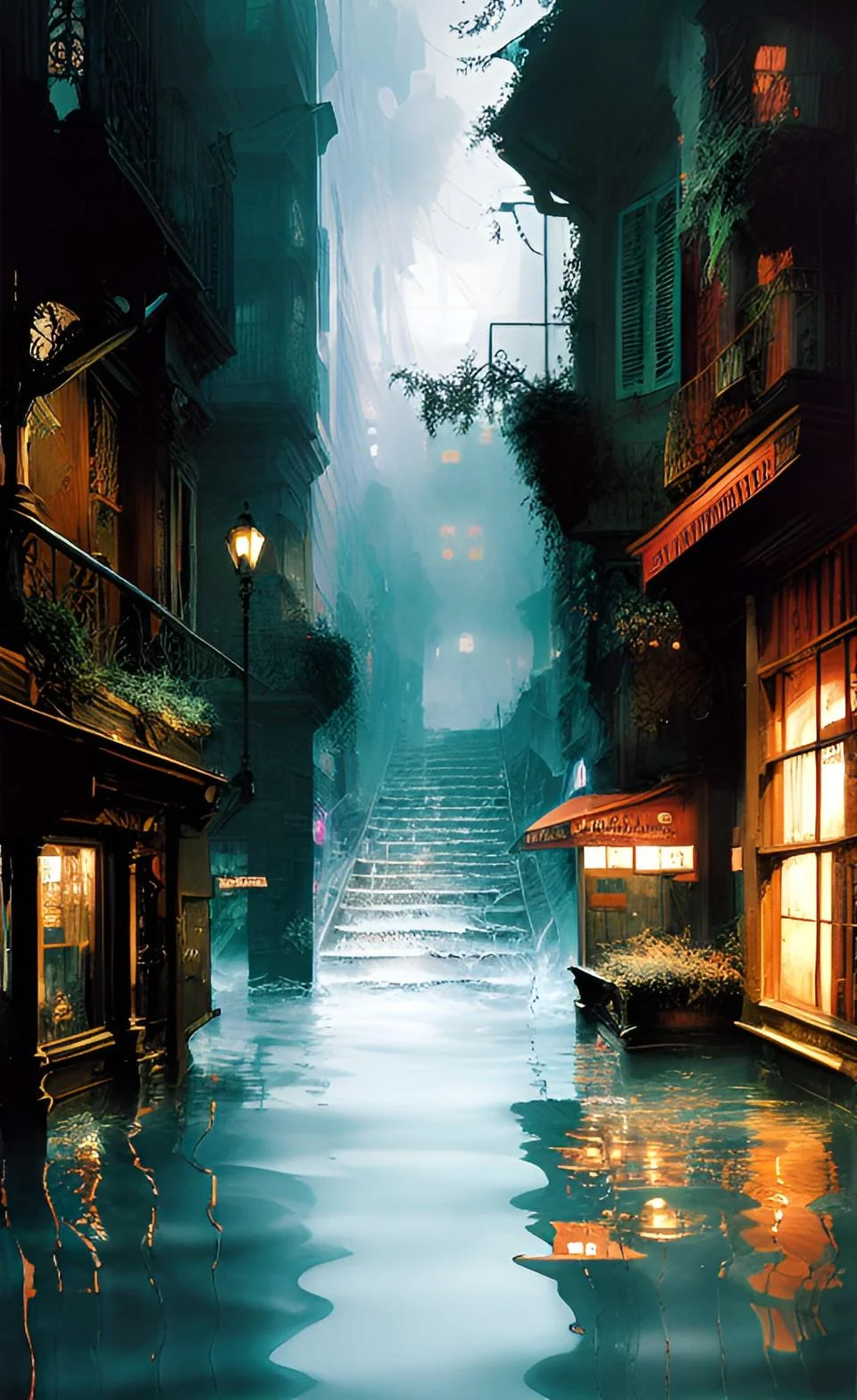 Flooded city (old image) picture 1 of 1