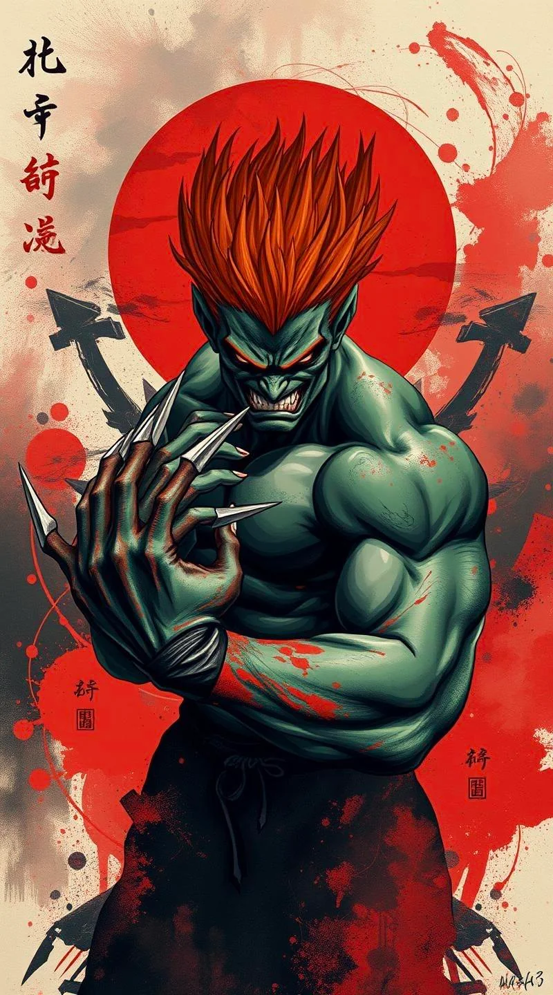 Street Fighter characters as Japanese art posters picture 5 of 14