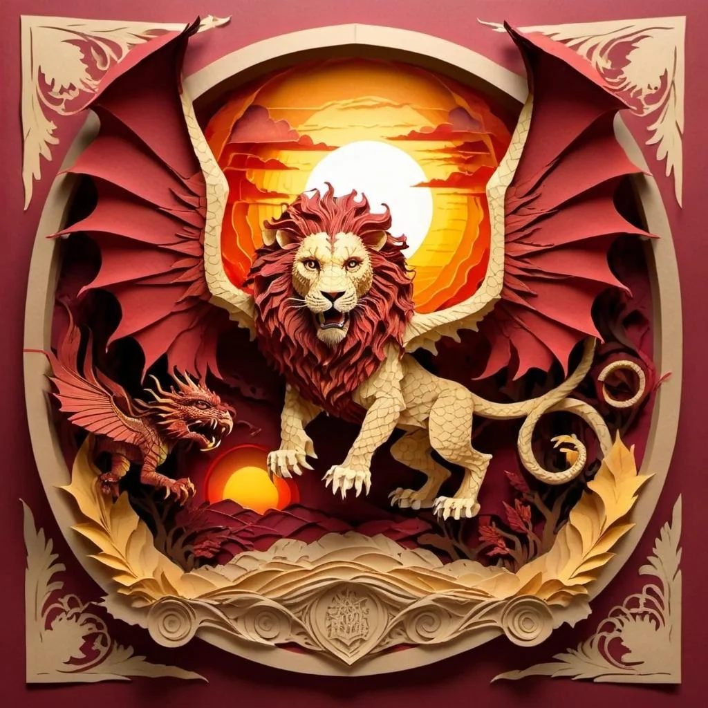 Manticore, made with the Papercut SDXL model in Open Art picture 4 of 4