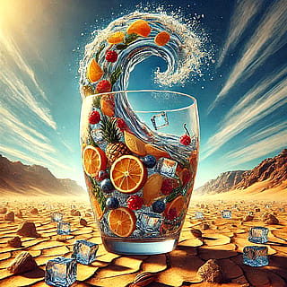 Cool drink in the desert'