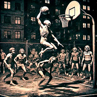 Alien street ball, c. 1934'