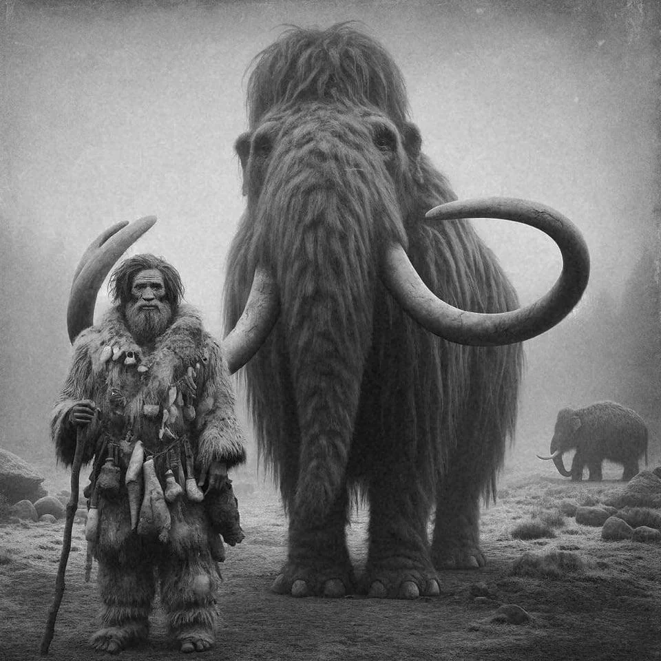 first photos of wooly mammoths and humans found! picture 2 of 2