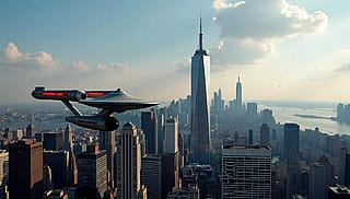 Star Trek Enterprise Visiting New York City'