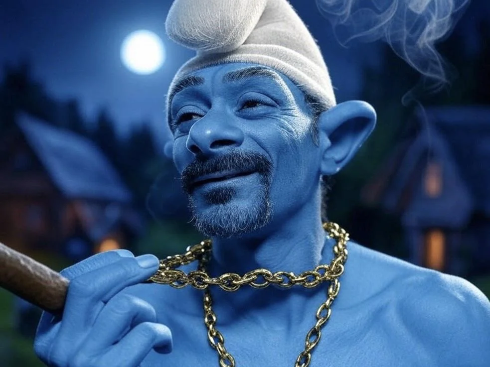 I asked for Snoop Dogg as a smurf picture 1 of 1