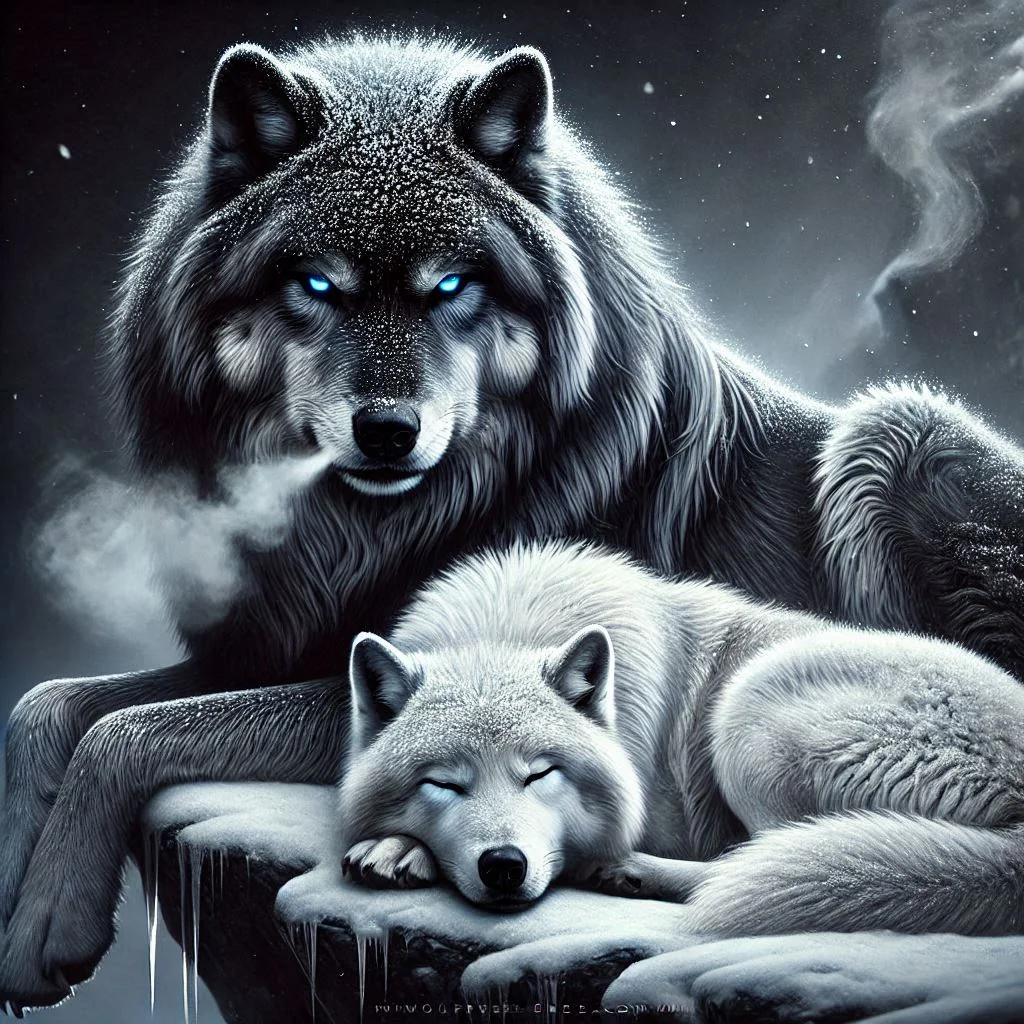 Mother wolf under the protection of her son 💙 picture 3 of 7