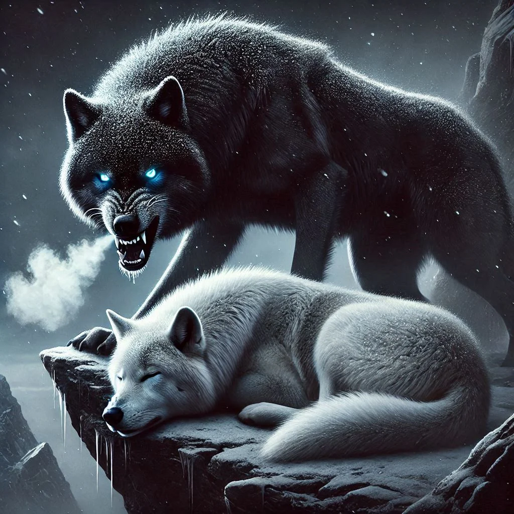 Mother wolf under the protection of her son 💙 picture 5 of 7