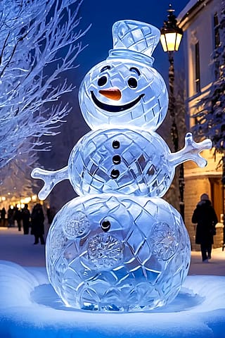 Which snowman is cuter?'