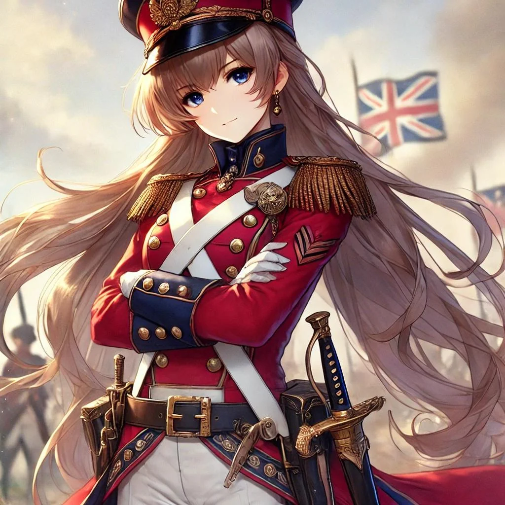 Just a British female soldier in Anime style picture 3 of 3