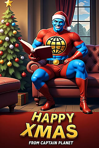 Captain Planet wishes you a Happy XMAS'