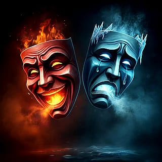 The Theatre Masks of Fire & Ice'