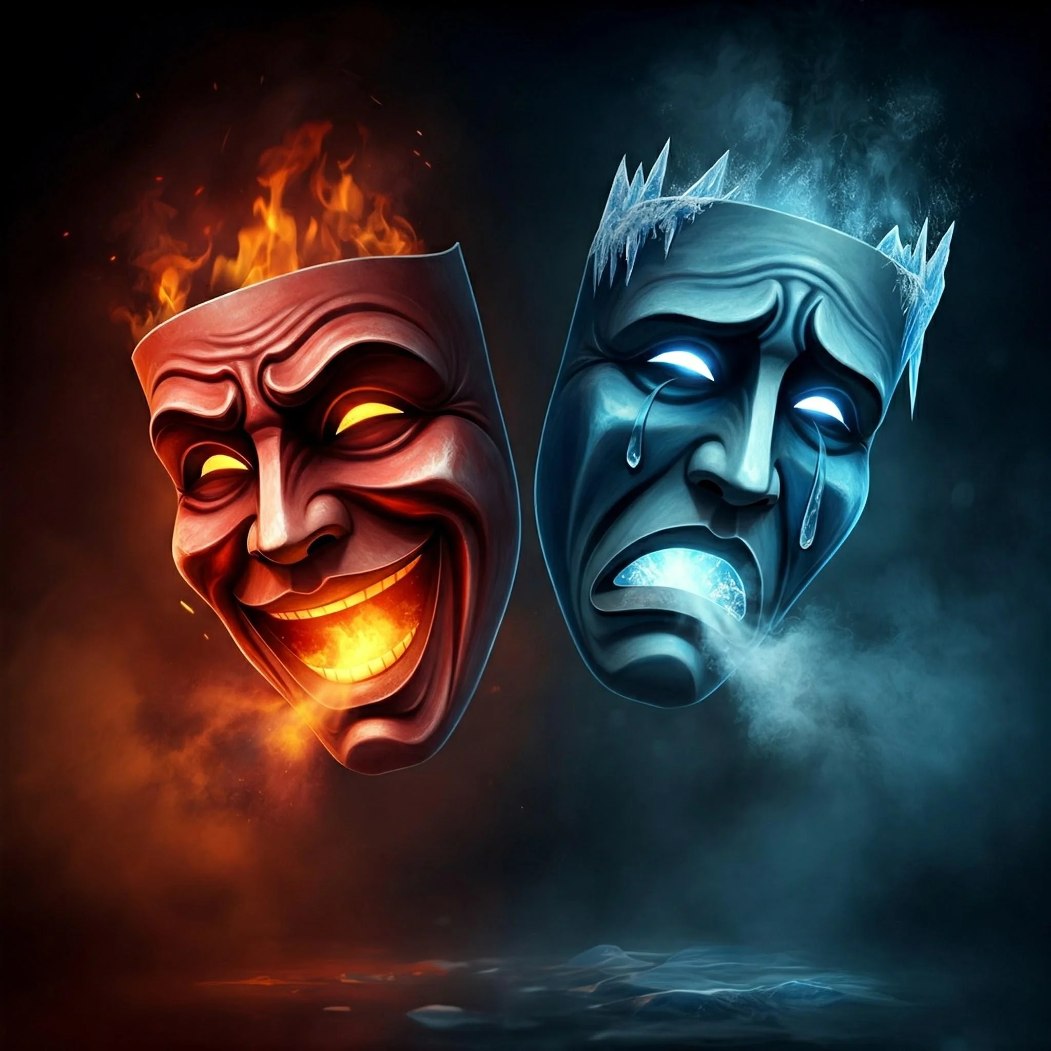 The Theatre Masks of Fire & Ice picture 1 of 8