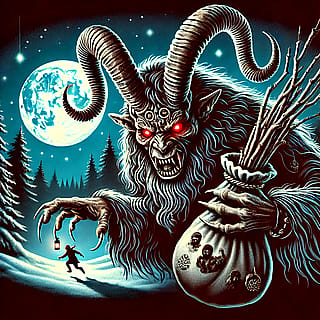 Krampus, the terrifying Christmas demon.'