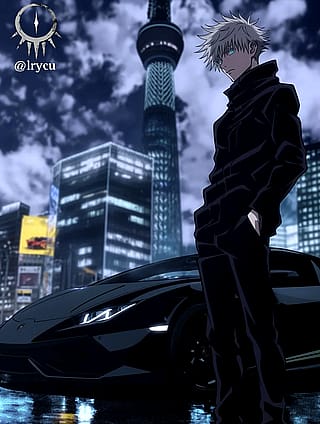 Satoru Gojo flex in Lamborghini'