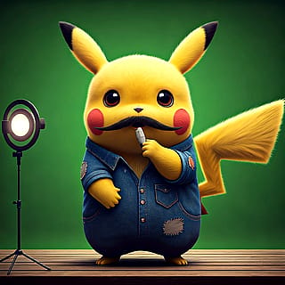 Pikachu as Crappy Gen Z Influencer'