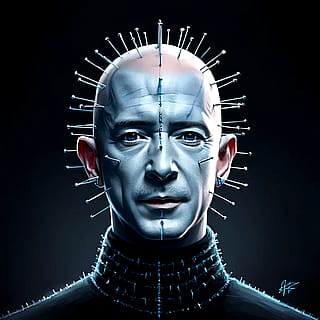 Made Jeff bezos as Pinhead from hellrasier (Kling ai)'