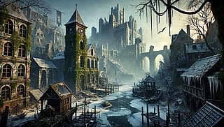 Abandoned medieval city'