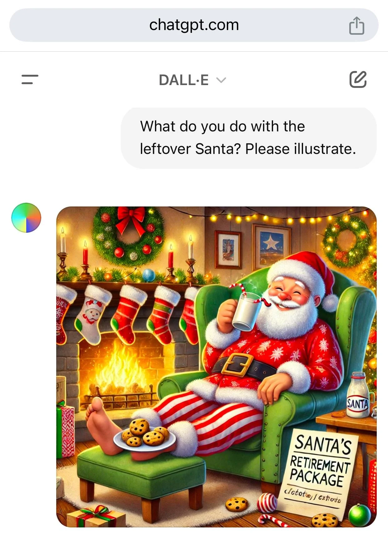 Asked Dall-E How to Capture the Santa Clause and the Follow Up was Wholesome AF picture 1 of 2