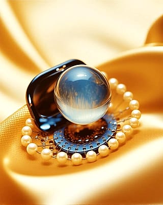 Inside the pearls... made with starryai'