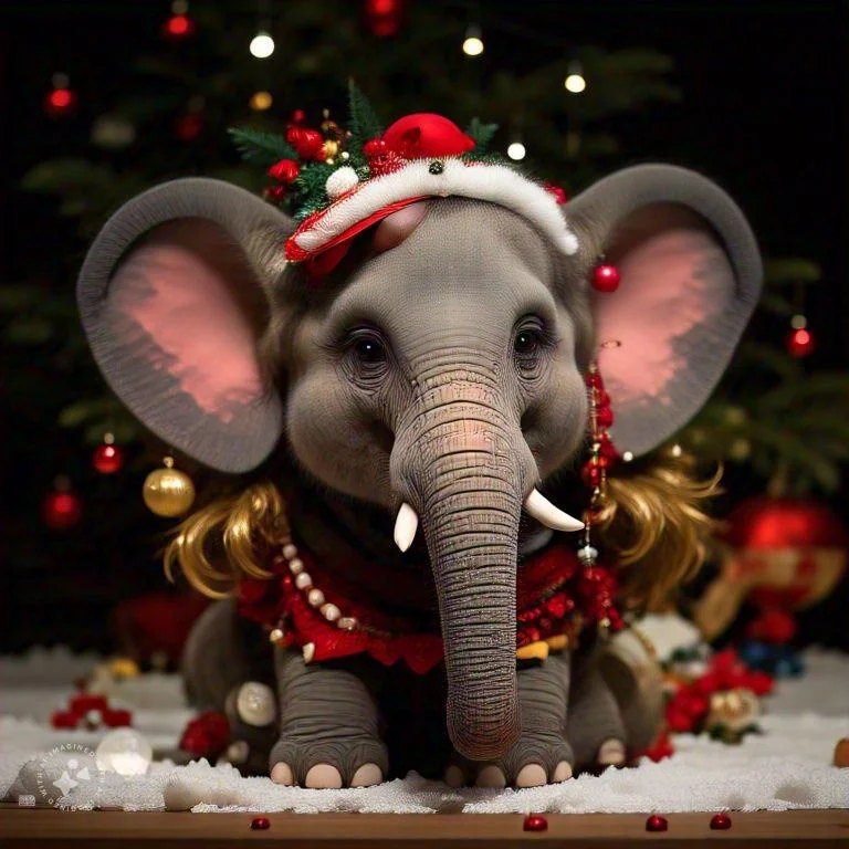 Elephant girl for christmas night picture 1 of 1