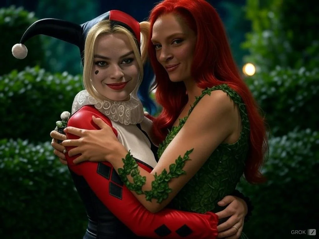 Margot Robbie as Harley Quinn with Uma Thurman as Poison Ivy picture 2 of 2