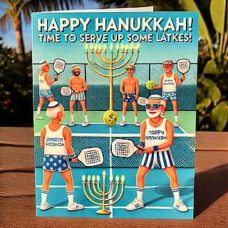 Happy Hannukah Served on the Pickleball Courts'