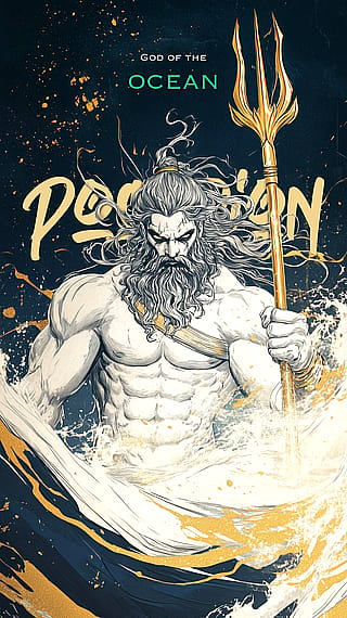 Poseidon, God of the Ocean'