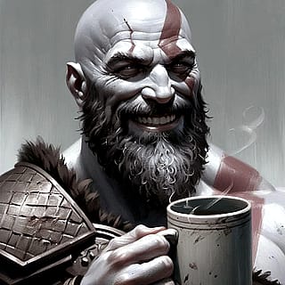 Kratos just needed a coffee this whole time (GoW)'