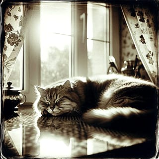 Sleeping cat'