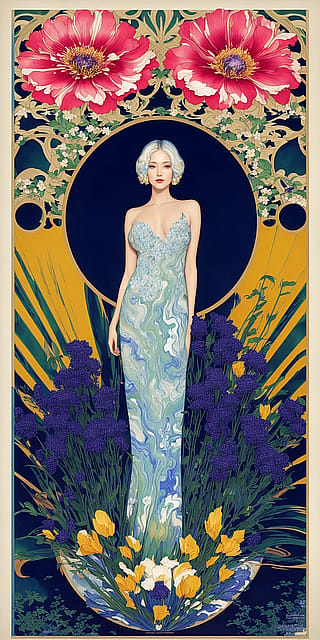 Maria Mucha / Nouveau poster style - by me'