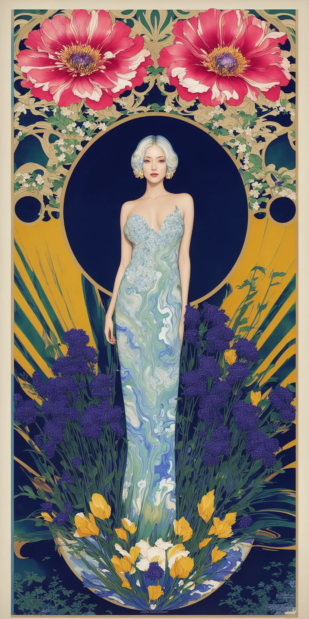 Maria Mucha / Nouveau poster style - by me picture 1 of 1