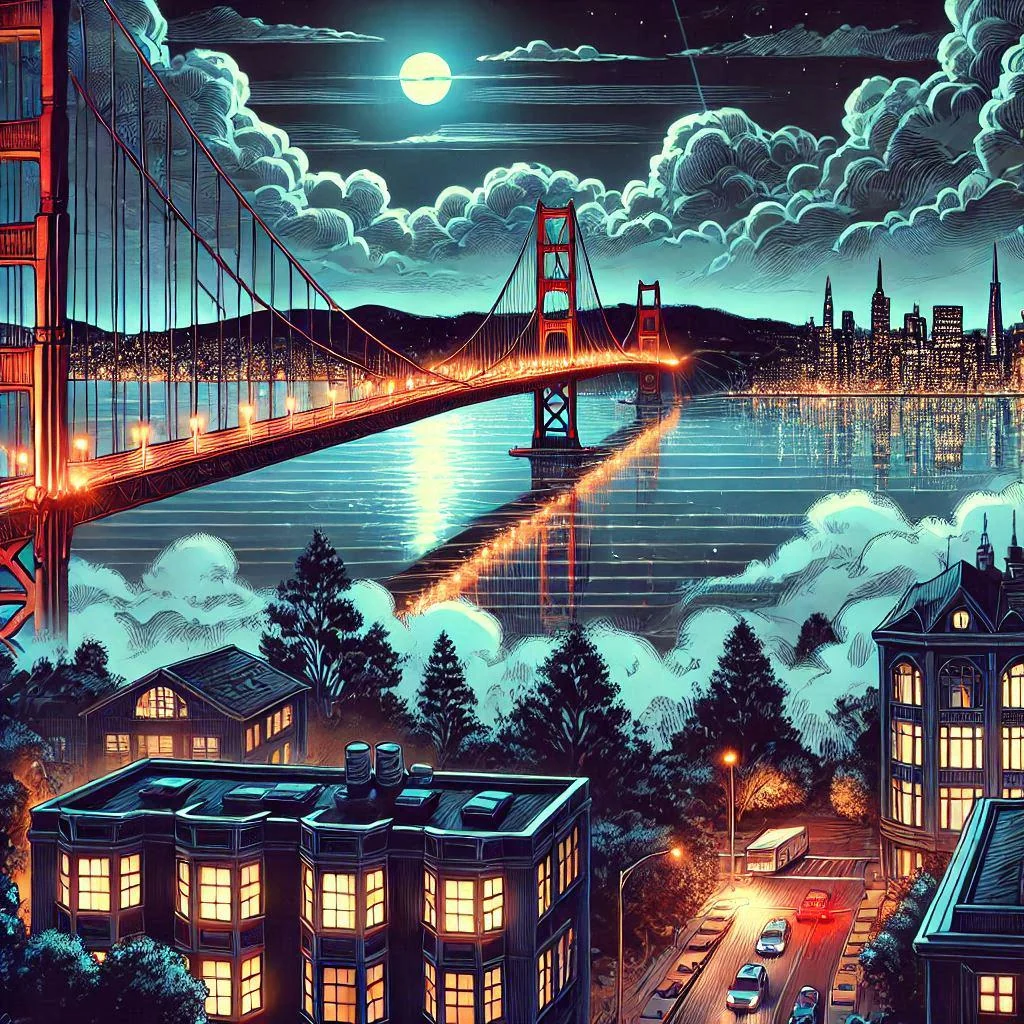 San Francisco Bay - Comic Style picture 1 of 1