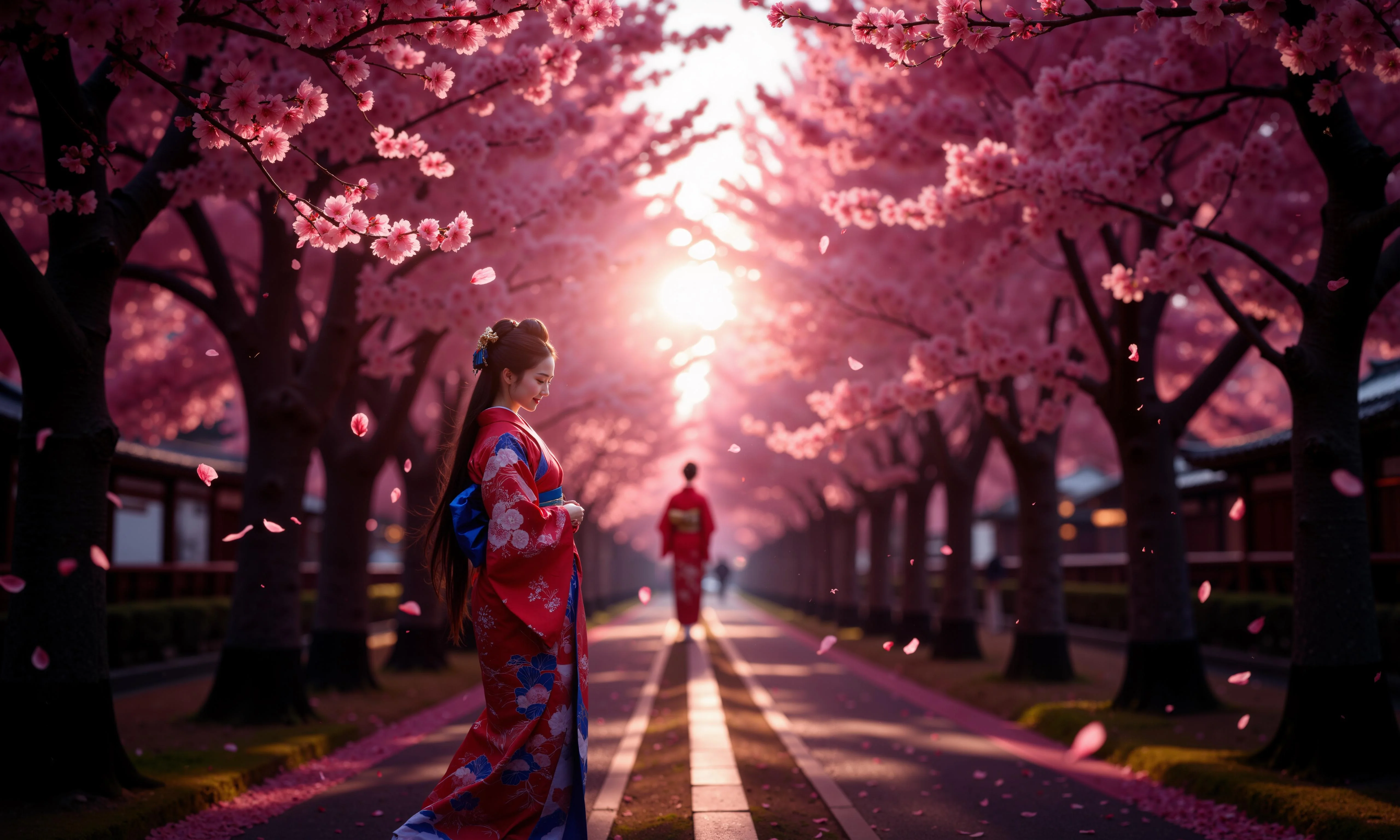 Kimono and Cherry blossoms (15MP -- 5k x 3k) picture 1 of 3