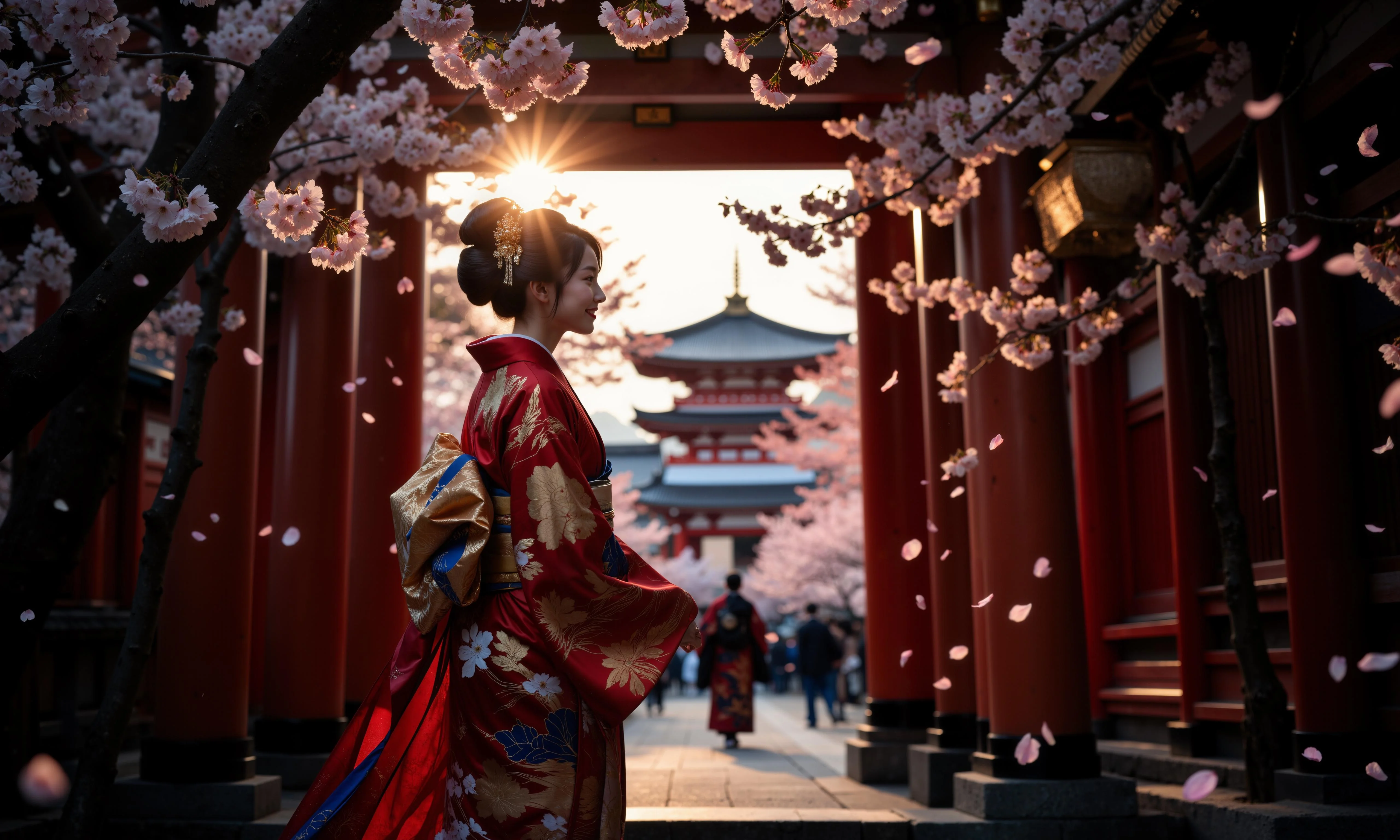 Kimono and Cherry blossoms (15MP -- 5k x 3k) picture 3 of 3