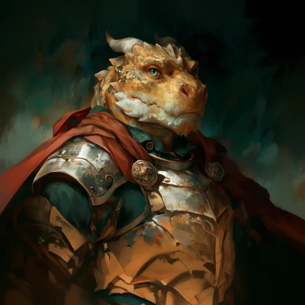 D&D Concept Art - Dragonborn Warrior picture 1 of 1