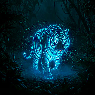 Cool looking bio-lumen tiger!'