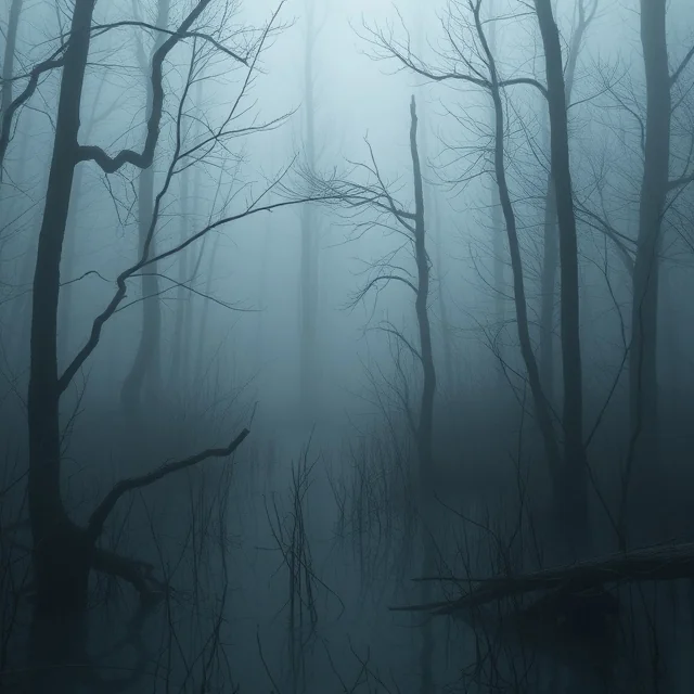 Creepy bog with fog picture 4 of 10