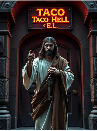 Yeshua Jesus Christ Holds the Keys To Taco Heaven & Taco Hell - Wonder App'