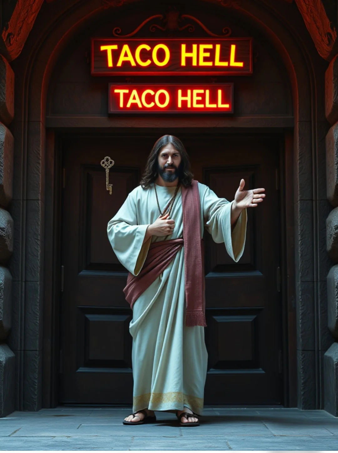 Yeshua Jesus Christ Holds the Keys To Taco Heaven & Taco Hell - Wonder App picture 8 of 9