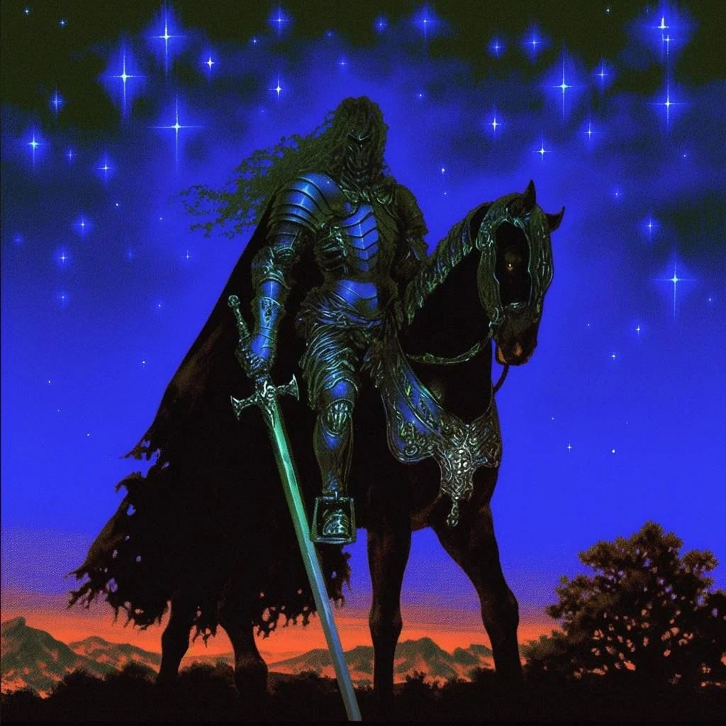 more bright/dark fantasy knight/horses picture 3 of 6