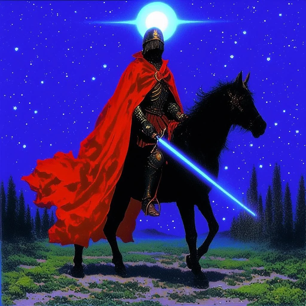 more bright/dark fantasy knight/horses picture 5 of 6