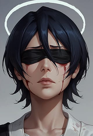 Blindfolded Ruckia Kuchiki'