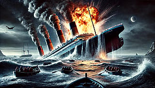 Titanic blowing up'