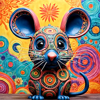 Psychedelic Clay Mouse'