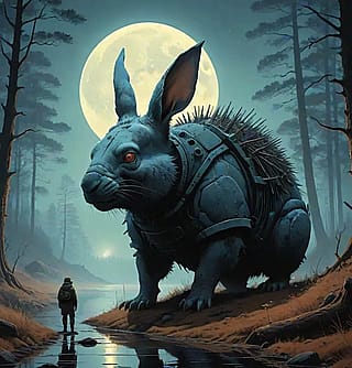 Giant moon rabbit'