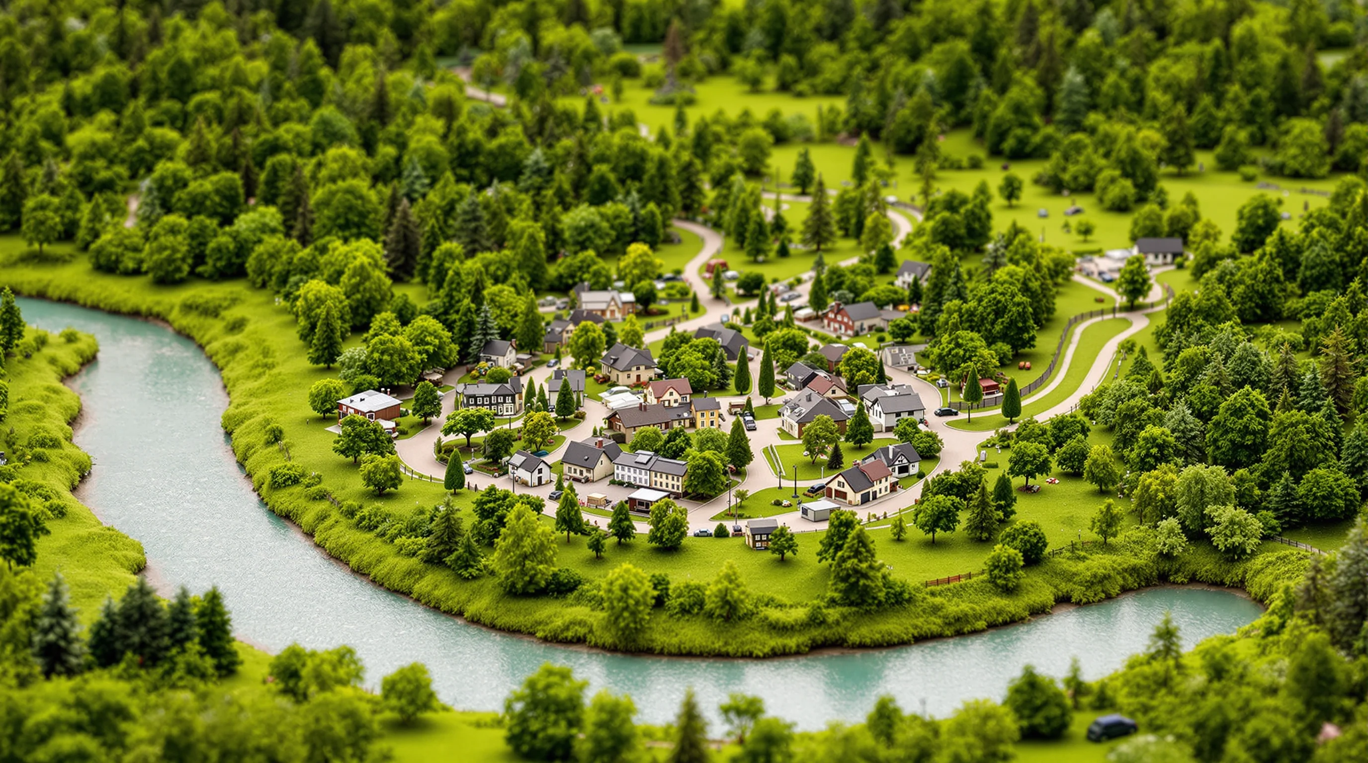 A miniature model of a village (HD) picture 1 of 1