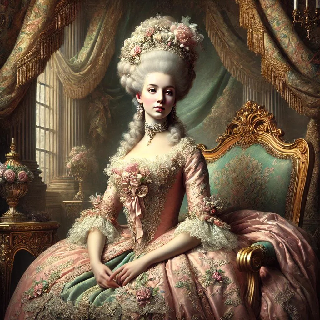 Marie Antoinette Painted in her Rococo Glory picture 1 of 1