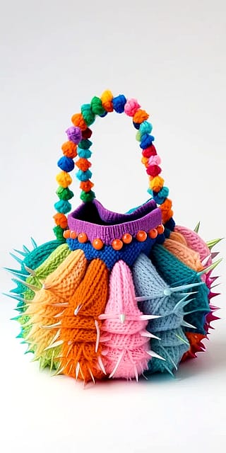 Weird and crazy crochet pieces! 🧶 How's the AI holding up as a crochet master?'