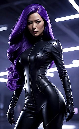 Psylocke fanart using wombo.'