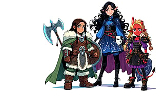 3 D&D adventurers'